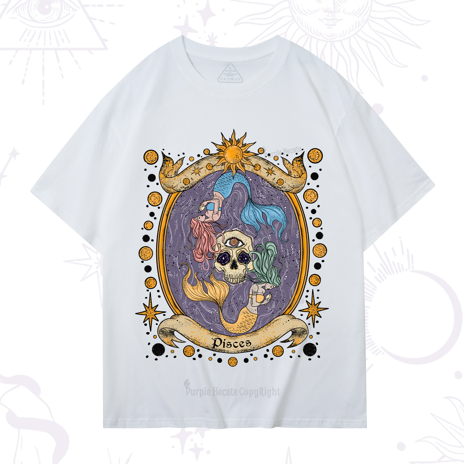 Purplehecate Celestial Pisces Zodiac T-Shirt