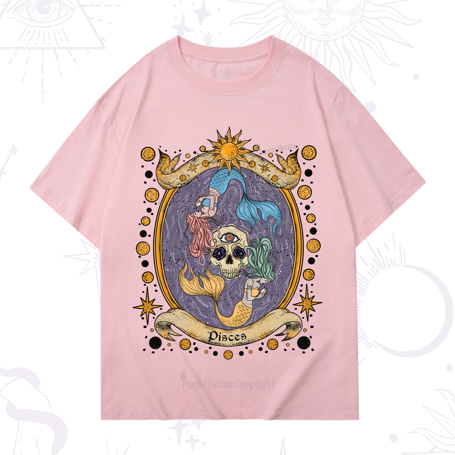 Purplehecate Celestial Pisces Zodiac T-Shirt