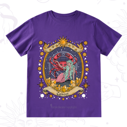 Purplehecate Celestial Cancer Zodiac T-Shirt