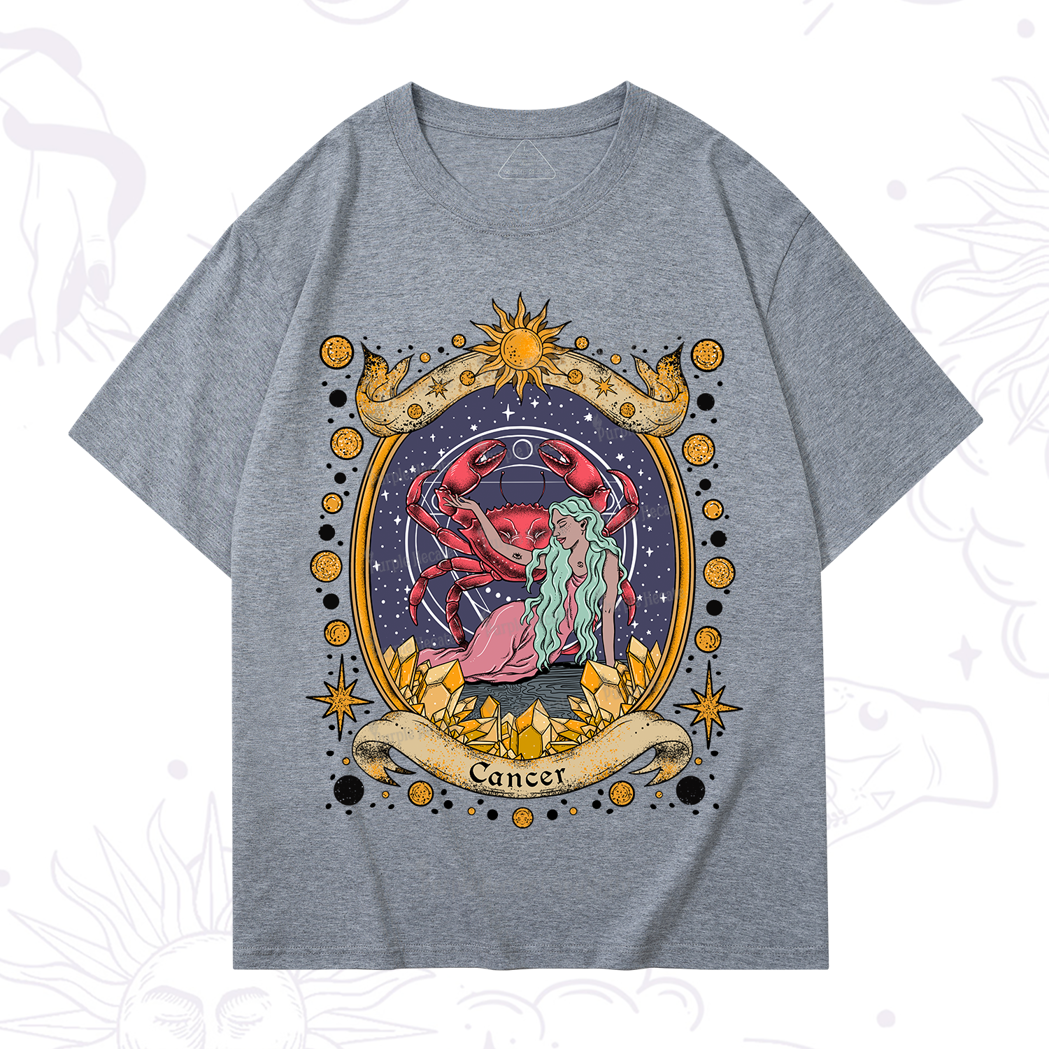 Purplehecate Celestial Cancer Zodiac T-Shirt