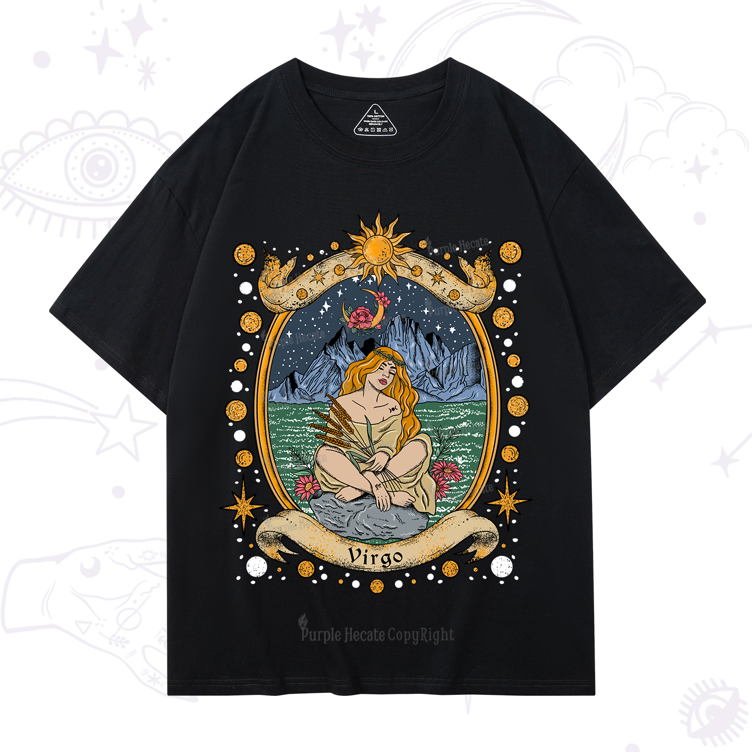 Purplehecate Celestial Virgo Zodiac T-Shirt