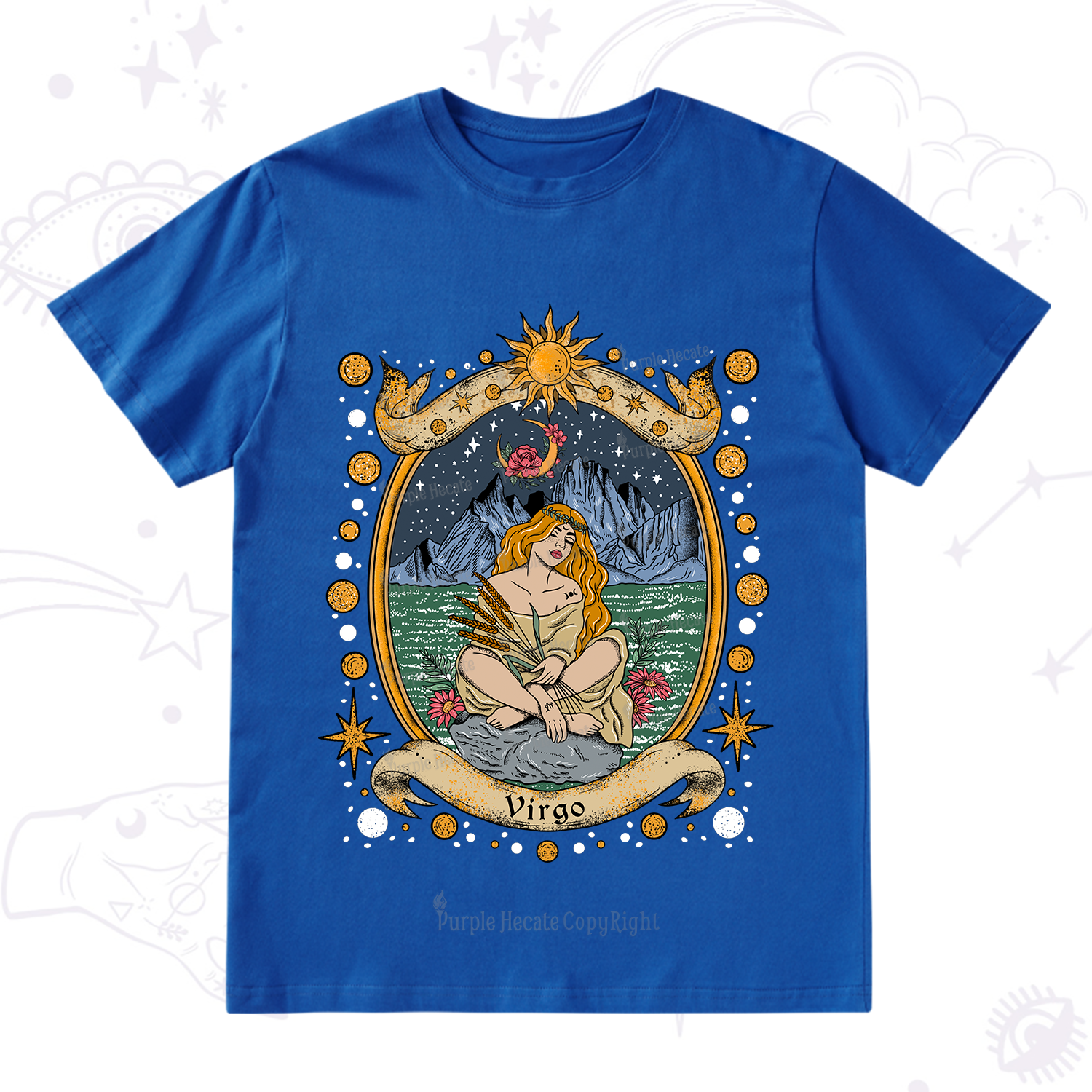 Purplehecate Celestial Virgo Zodiac T-Shirt
