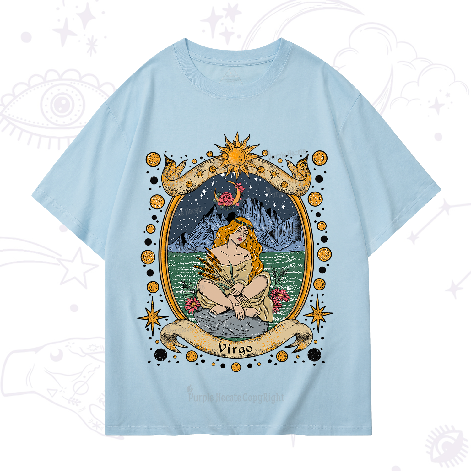 Purplehecate Celestial Virgo Zodiac T-Shirt