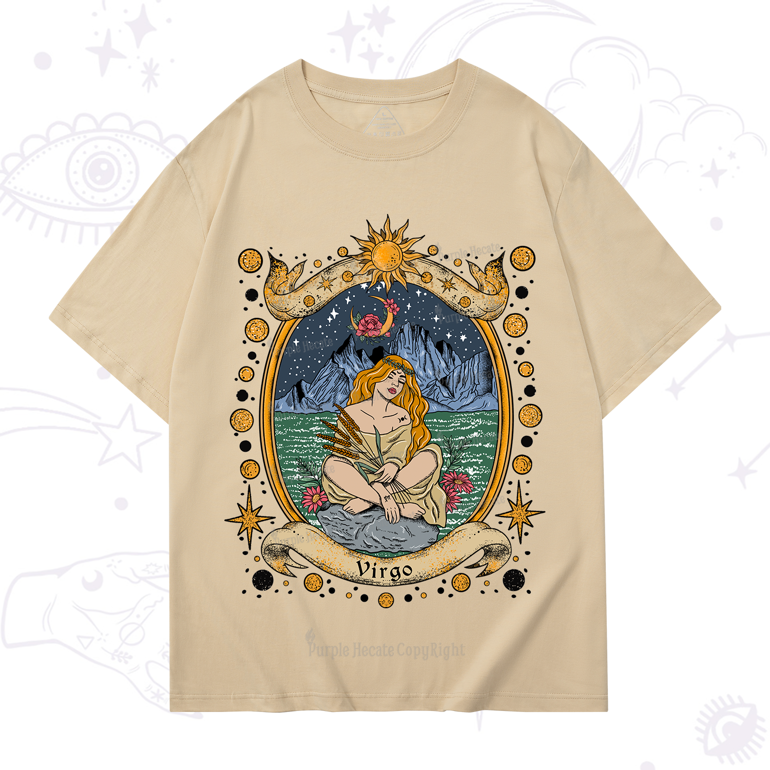 Purplehecate Celestial Virgo Zodiac T-Shirt