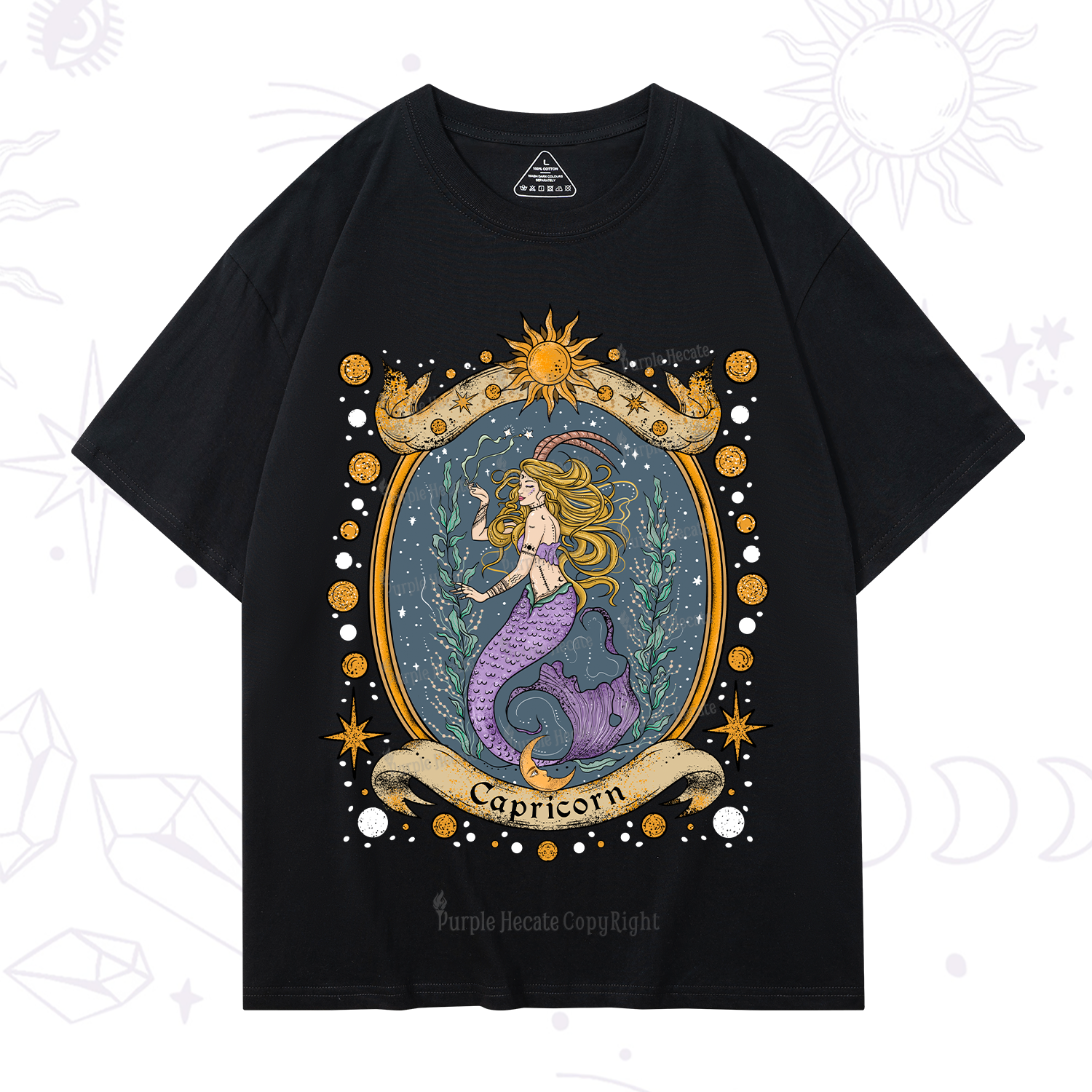 Purplehecate Celestial Capricorn Zodiac T-Shirt