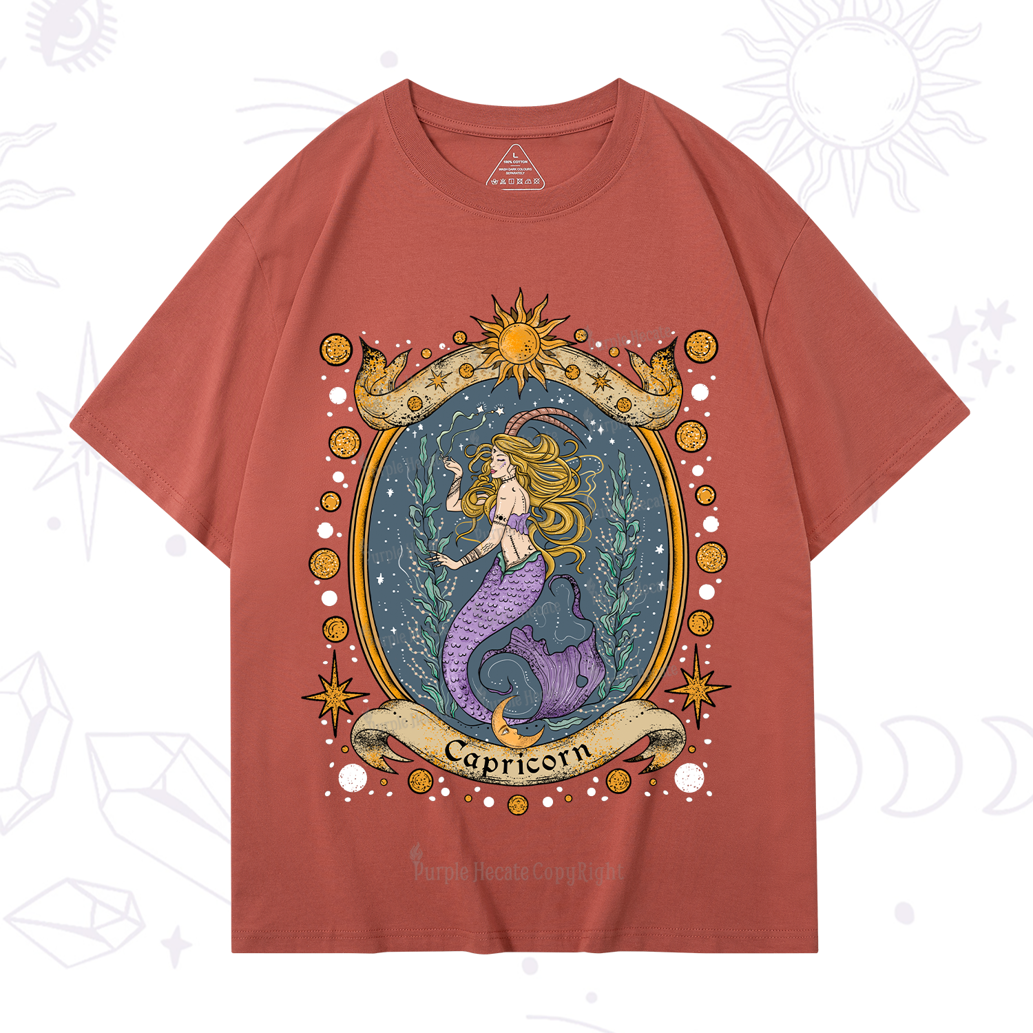 Purplehecate Celestial Capricorn Zodiac T-Shirt