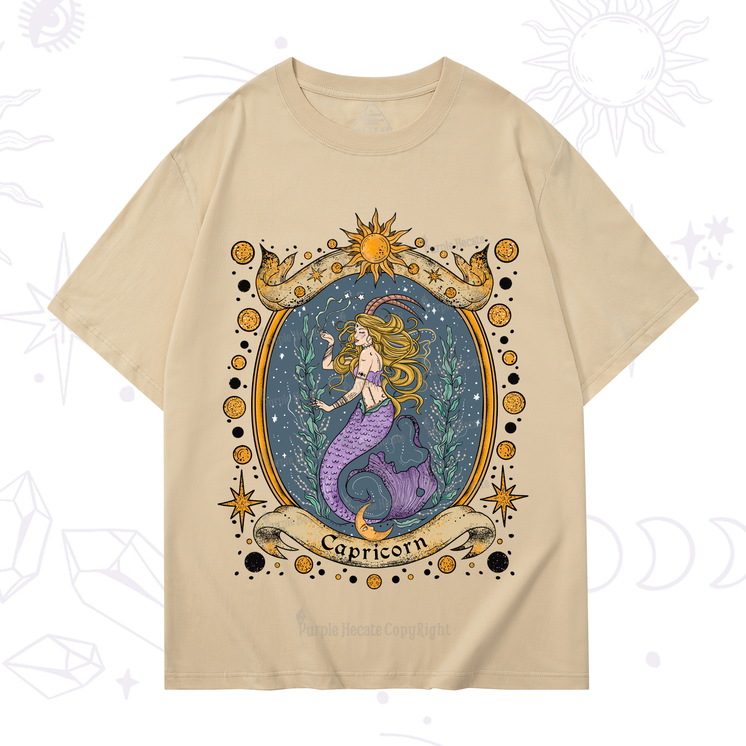 Purplehecate Celestial Capricorn Zodiac T-Shirt
