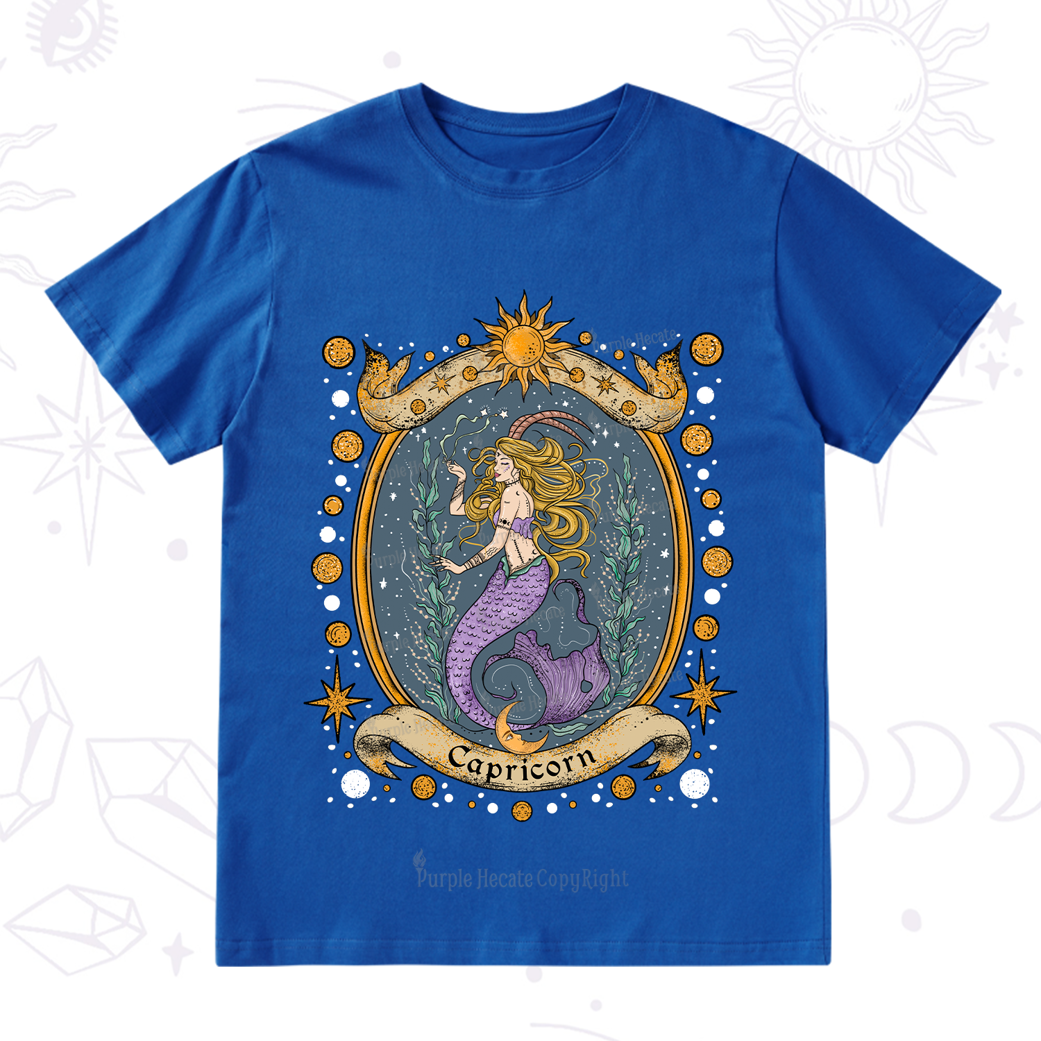 Purplehecate Celestial Capricorn Zodiac T-Shirt
