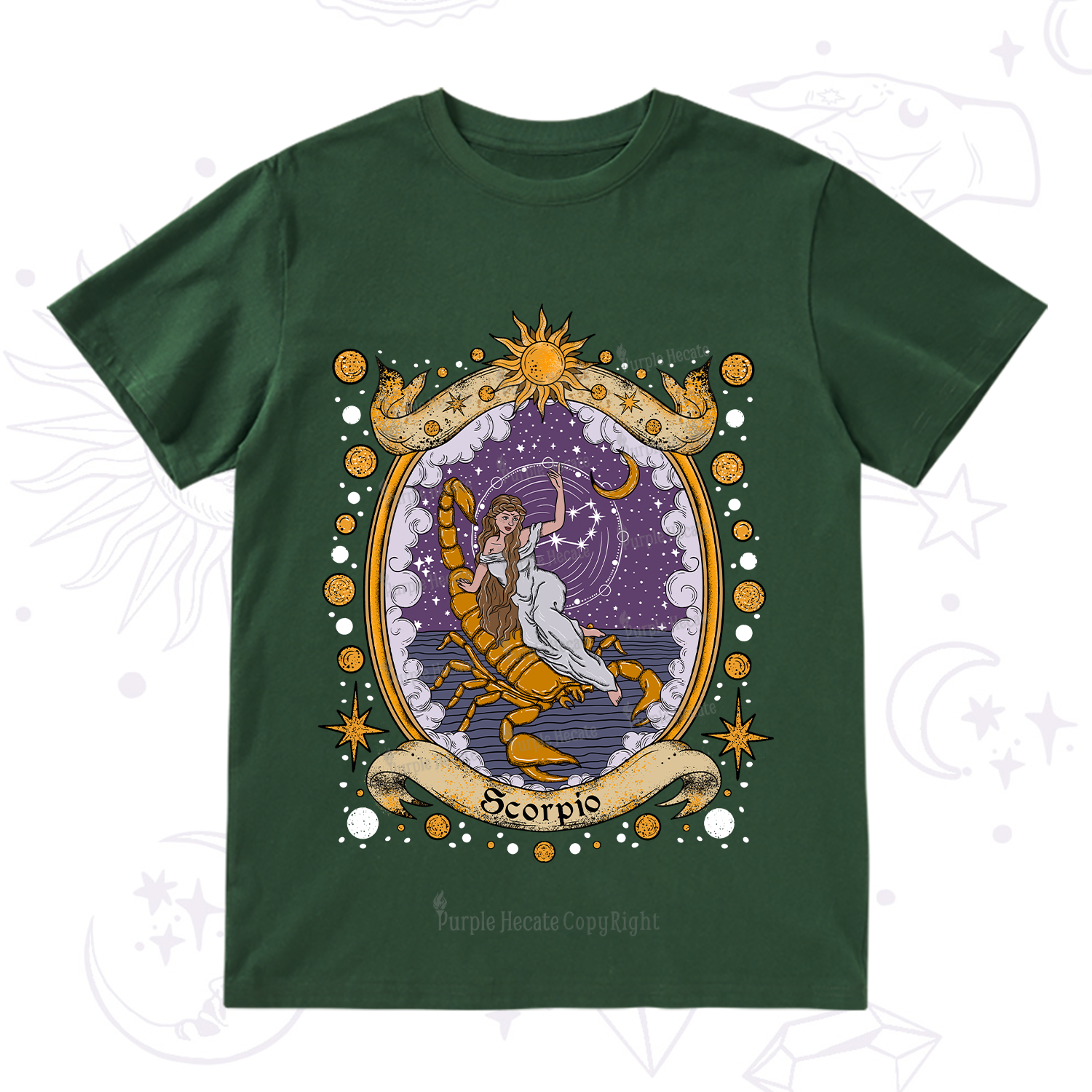Purplehecate Celestial Scorpio Zodiac T-Shirt