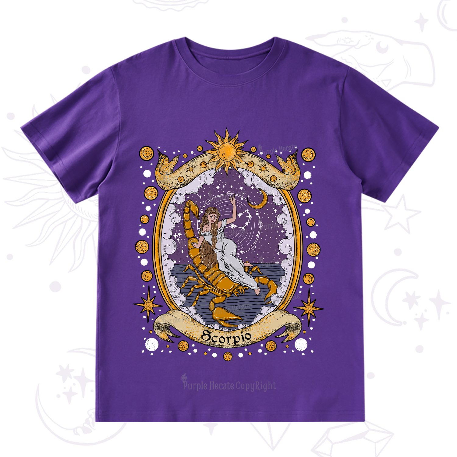 Purplehecate Celestial Scorpio Zodiac T-Shirt