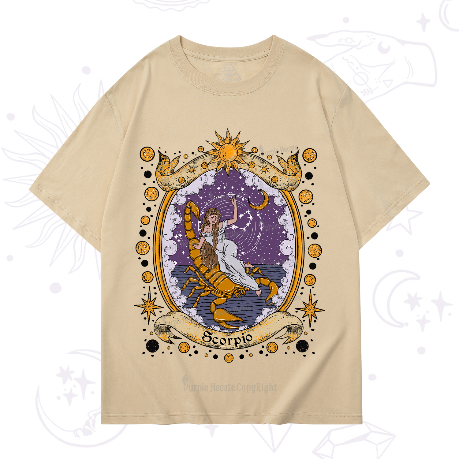 Purplehecate Celestial Scorpio Zodiac T-Shirt