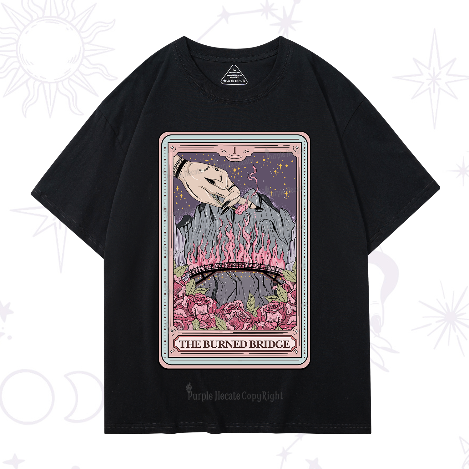 Purplehecate The Burned Bridge Tarot T-Shirt