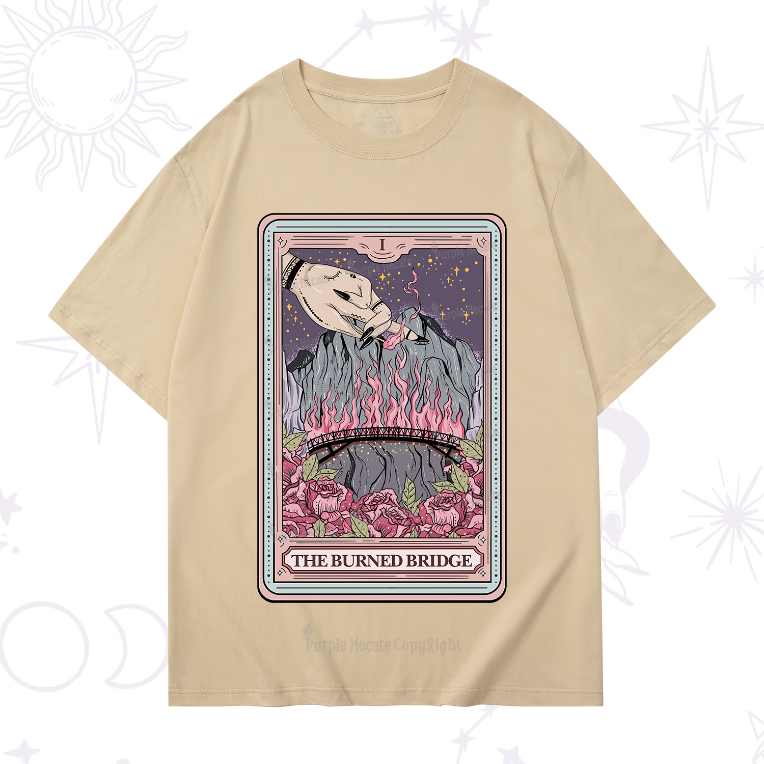 Purplehecate The Burned Bridge Tarot T-Shirt
