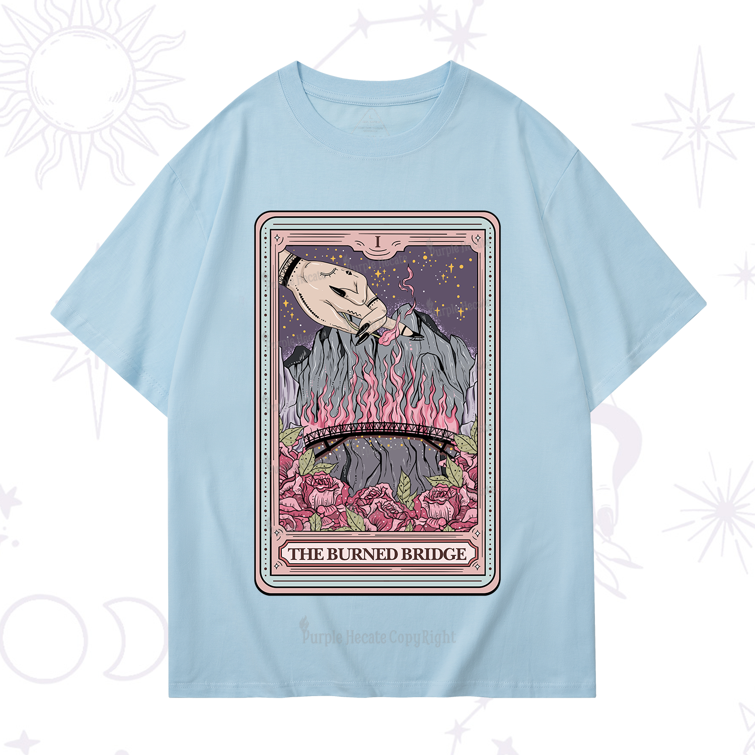 Purplehecate The Burned Bridge Tarot T-Shirt