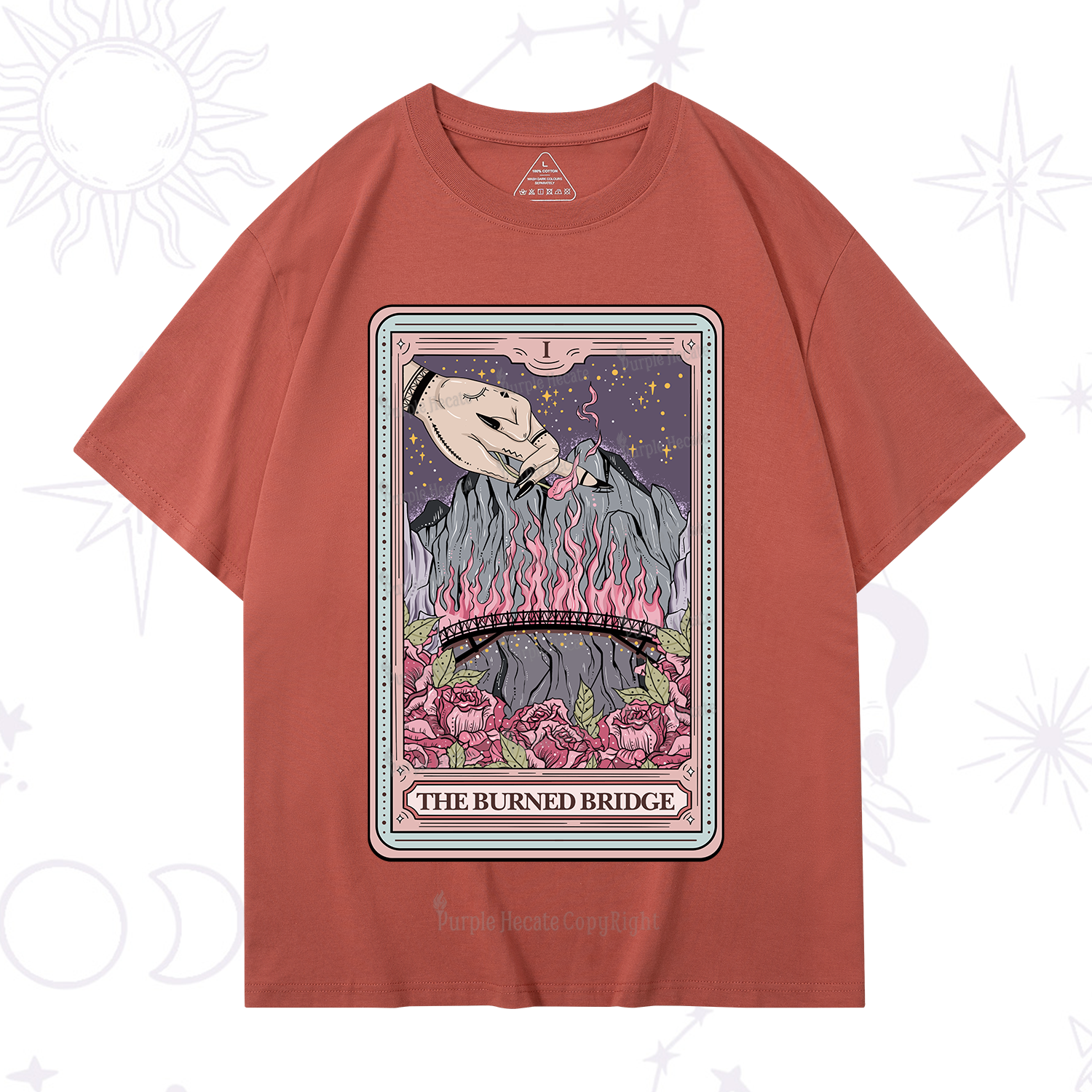 Purplehecate The Burned Bridge Tarot T-Shirt