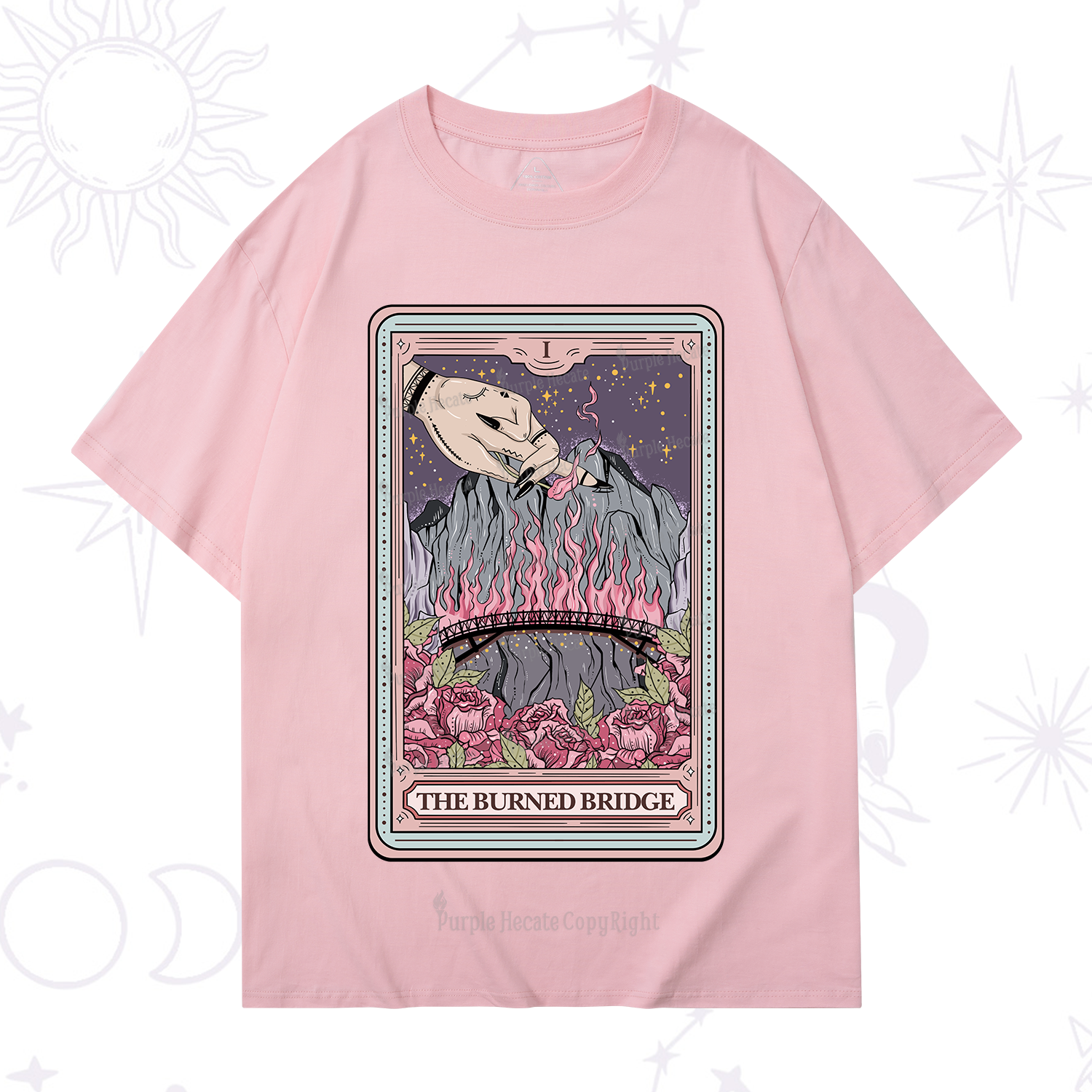 Purplehecate The Burned Bridge Tarot T-Shirt