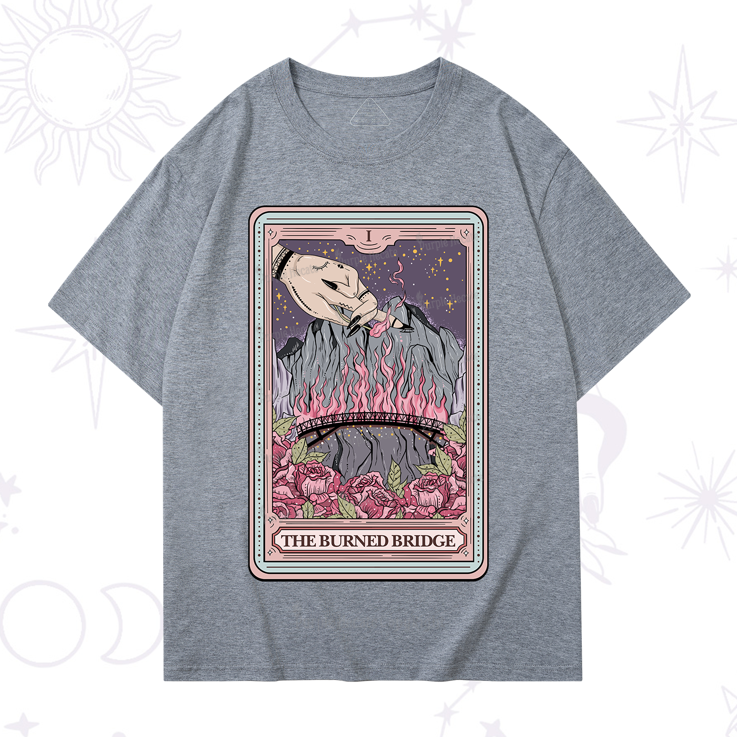 Purplehecate The Burned Bridge Tarot T-Shirt