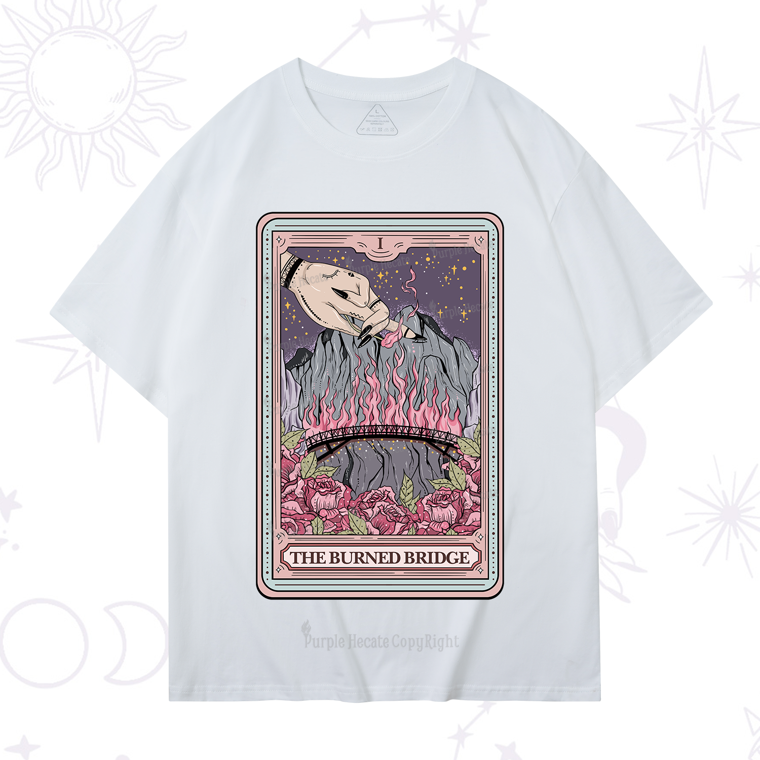 Purplehecate The Burned Bridge Tarot T-Shirt