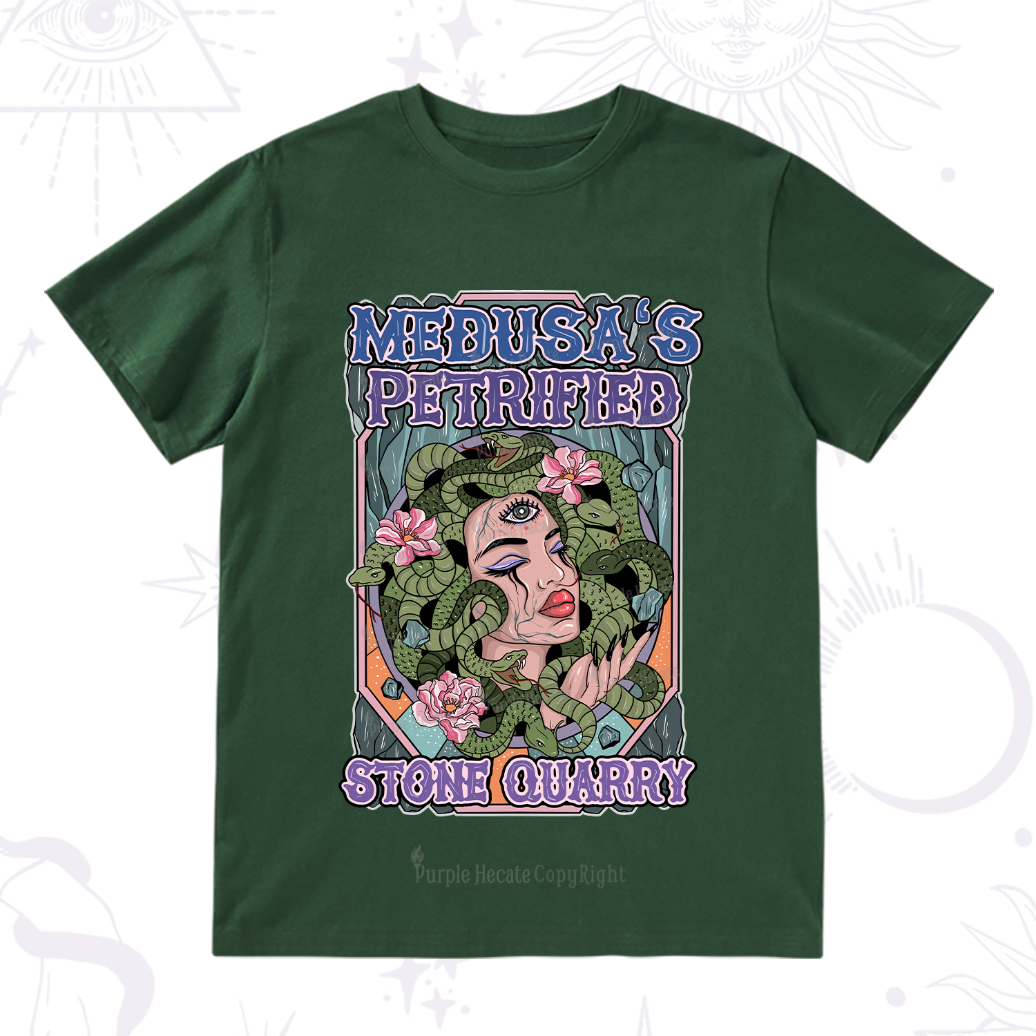 Purplehecate The Gorgon With Snake Hair Medusa T-Shirt
