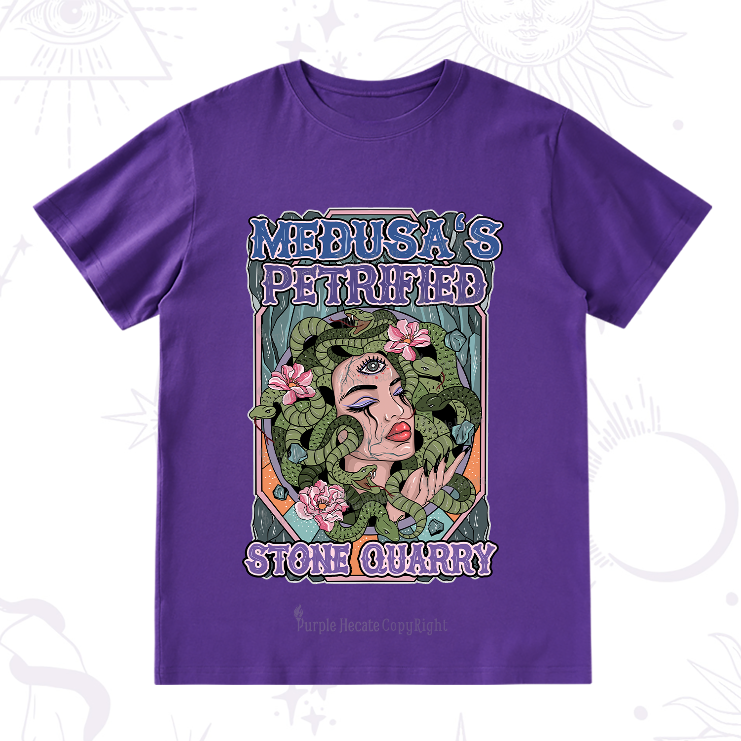 Purplehecate The Gorgon With Snake Hair Medusa T-Shirt