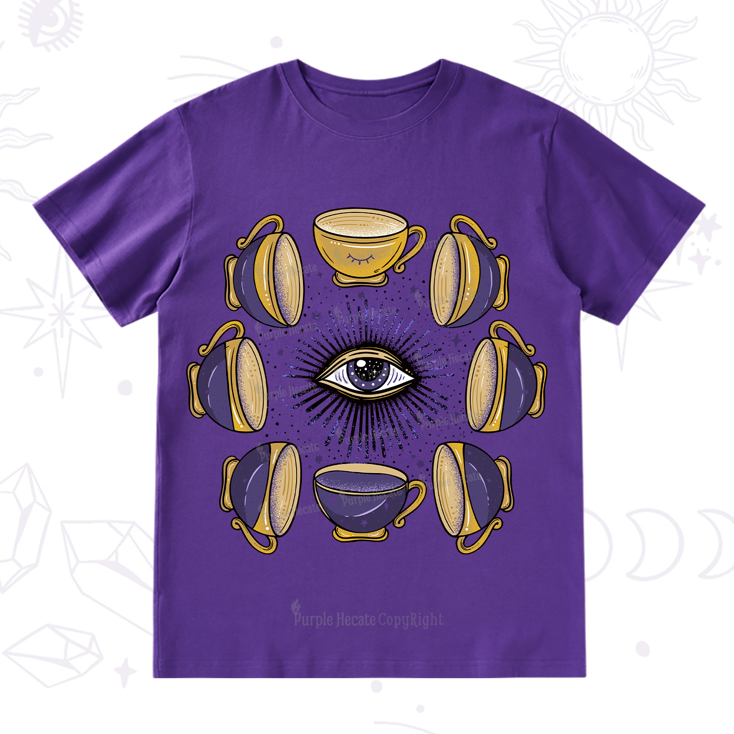 Purplehecate Moon Phase Coffee Lover T-Shirt