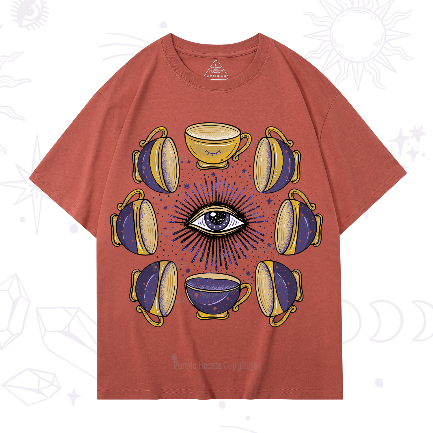 Purplehecate Moon Phase Coffee Lover T-Shirt