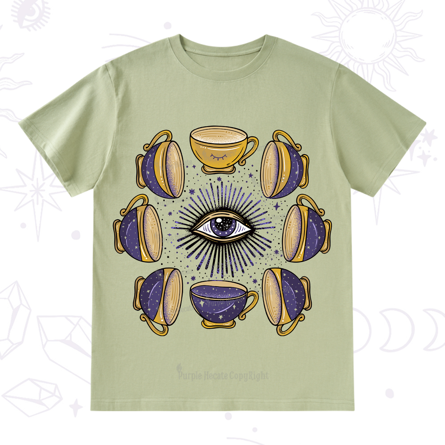 Purplehecate Moon Phase Coffee Lover T-Shirt
