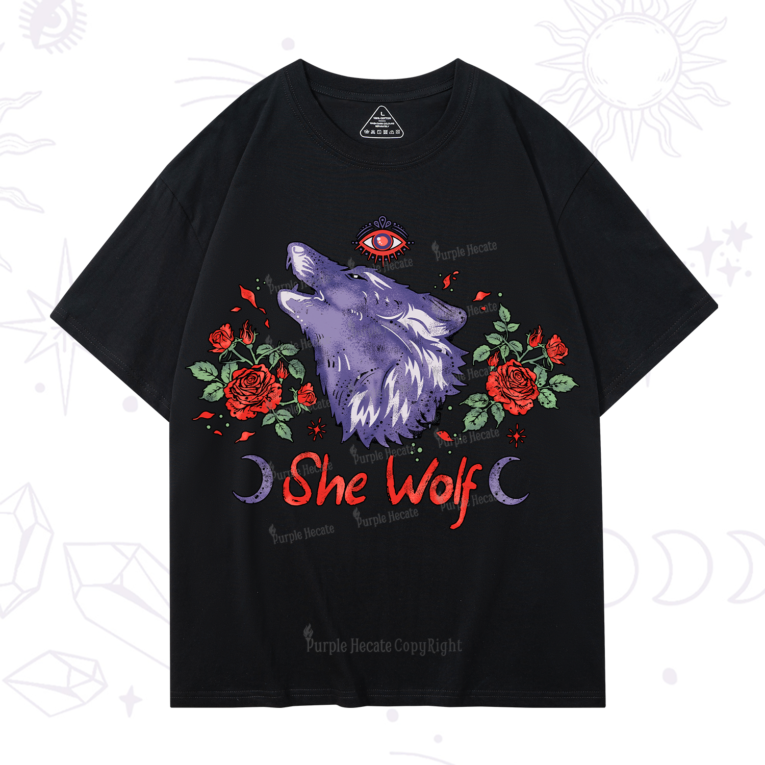 Purplehecate Moon Wolf T-Shirt