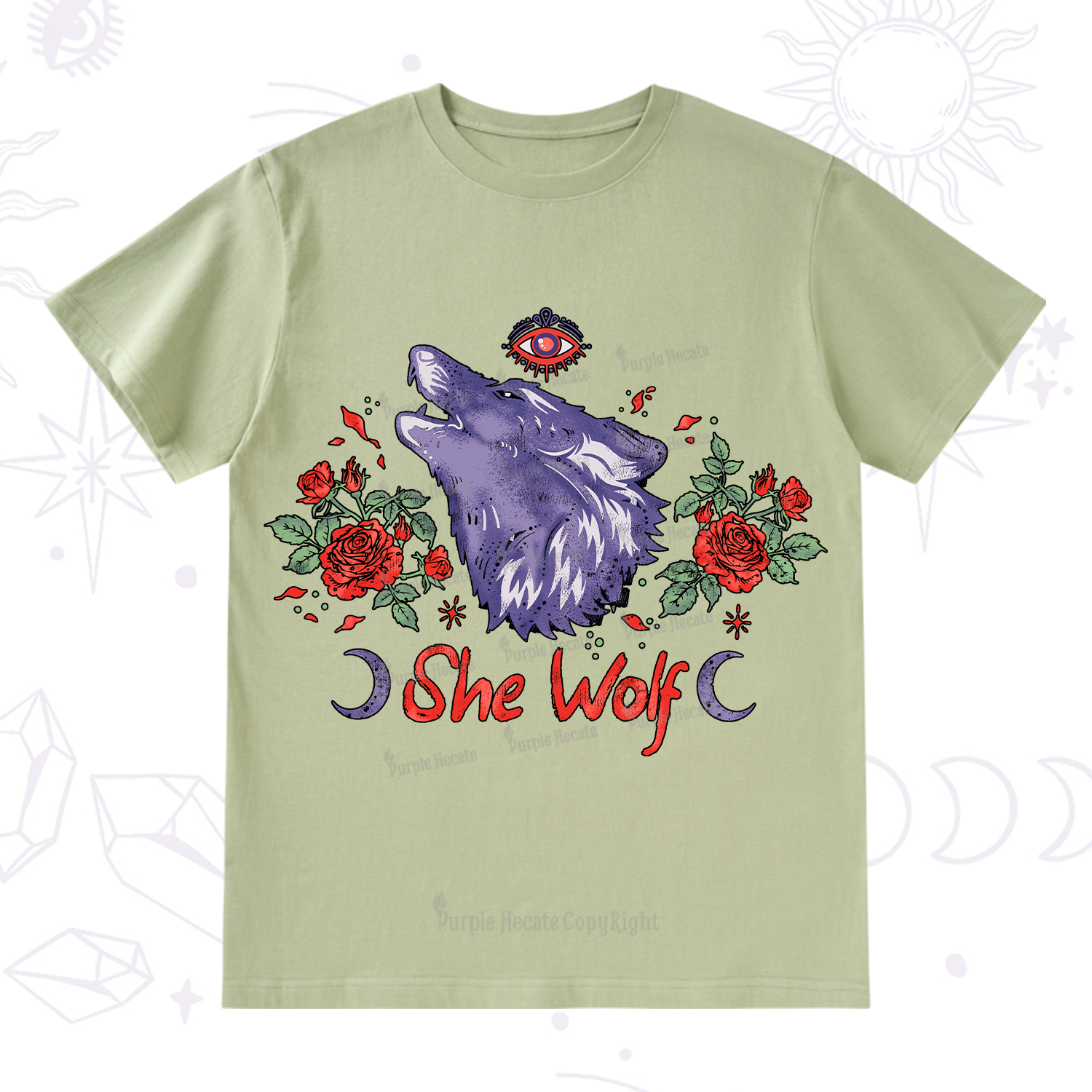 Purplehecate Moon Wolf T-Shirt