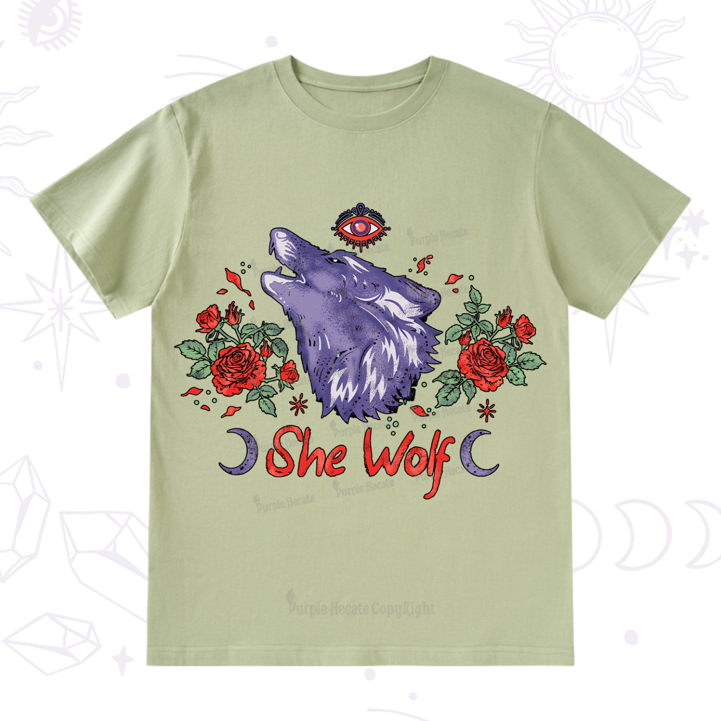 Purplehecate Moon Wolf T-Shirt