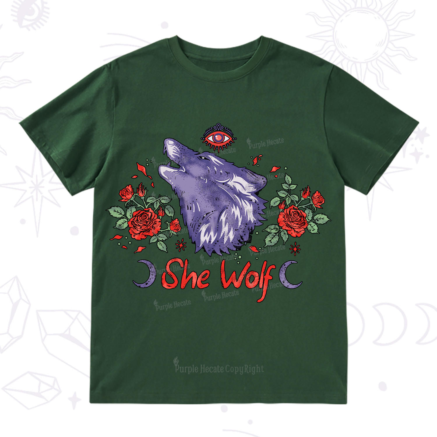 Purplehecate Moon Wolf T-Shirt
