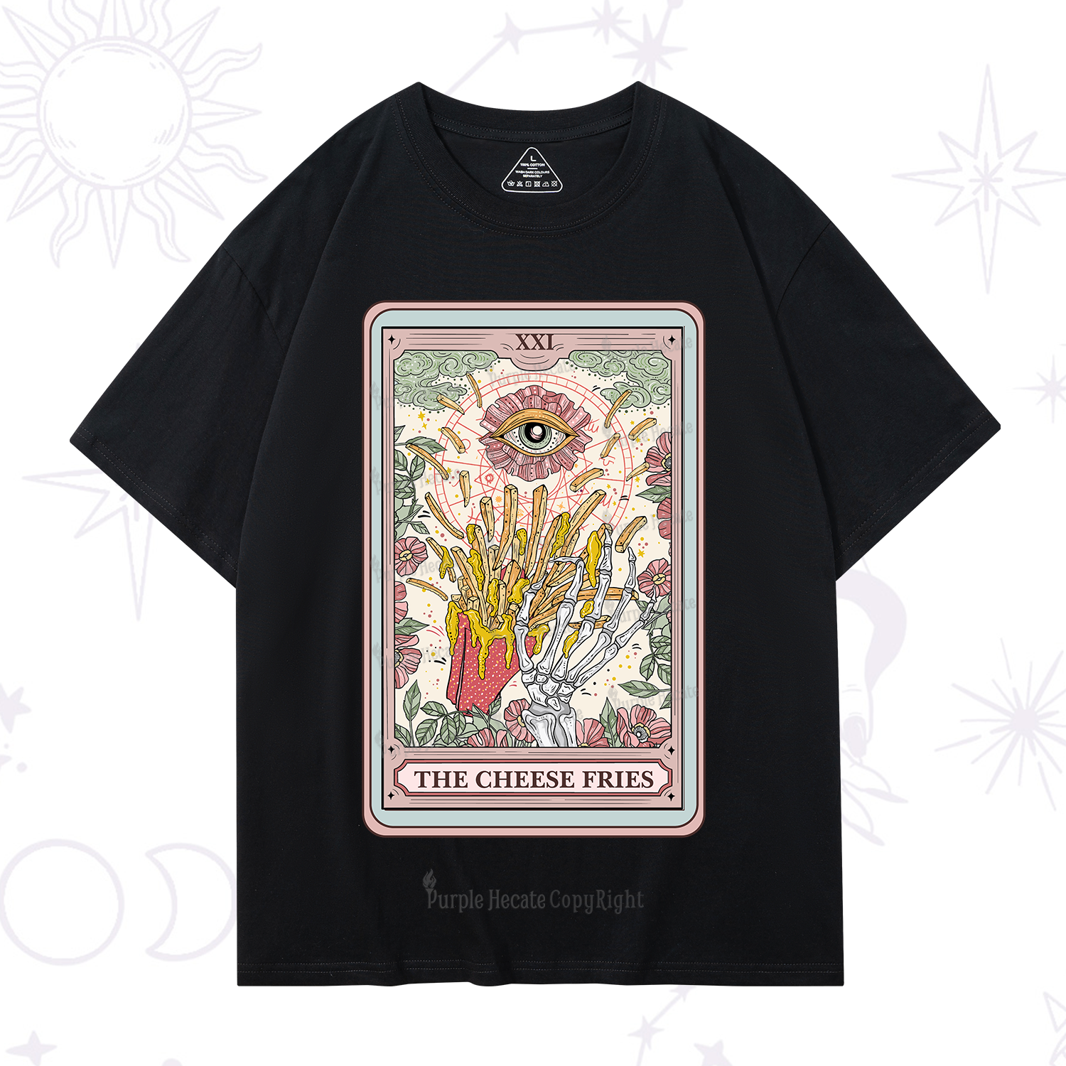 Purplehecate The Cheese Fries Tarot T-Shirt