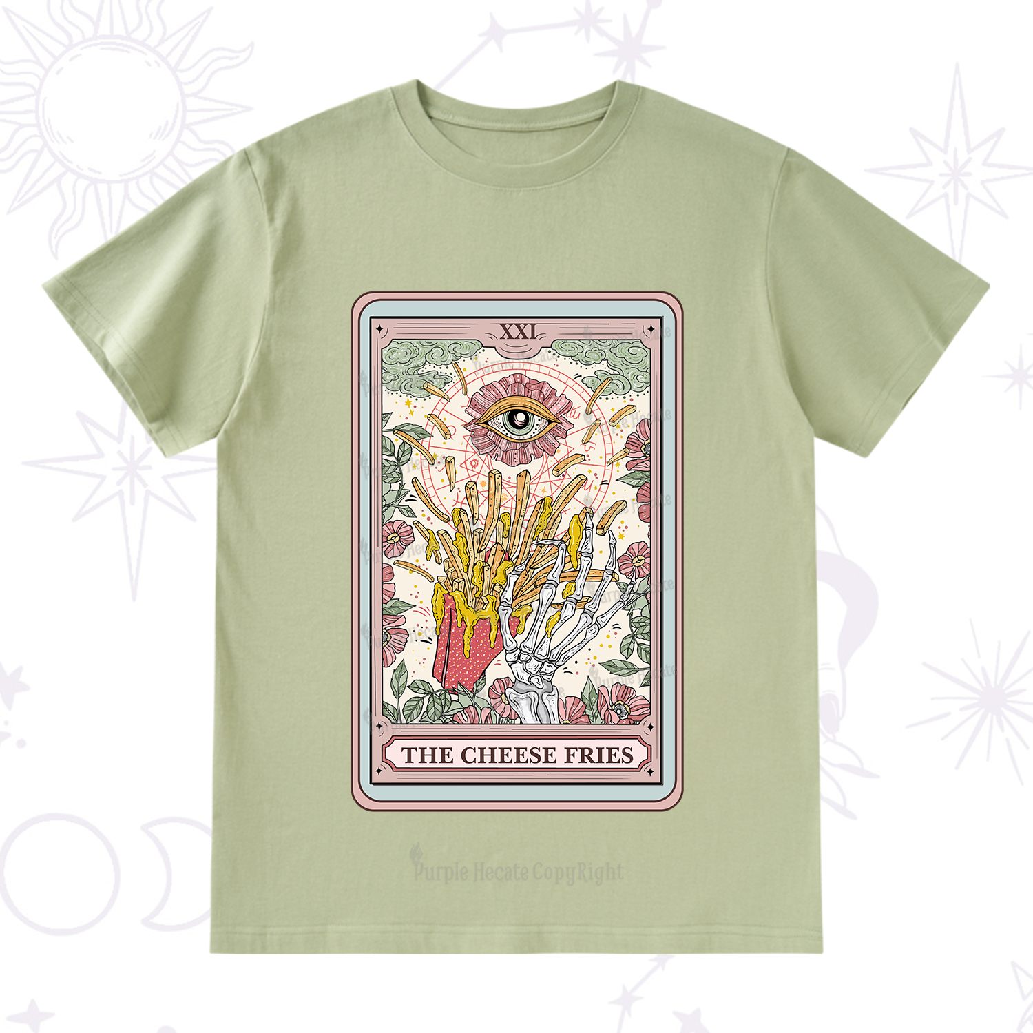 Purplehecate The Cheese Fries Tarot T-Shirt