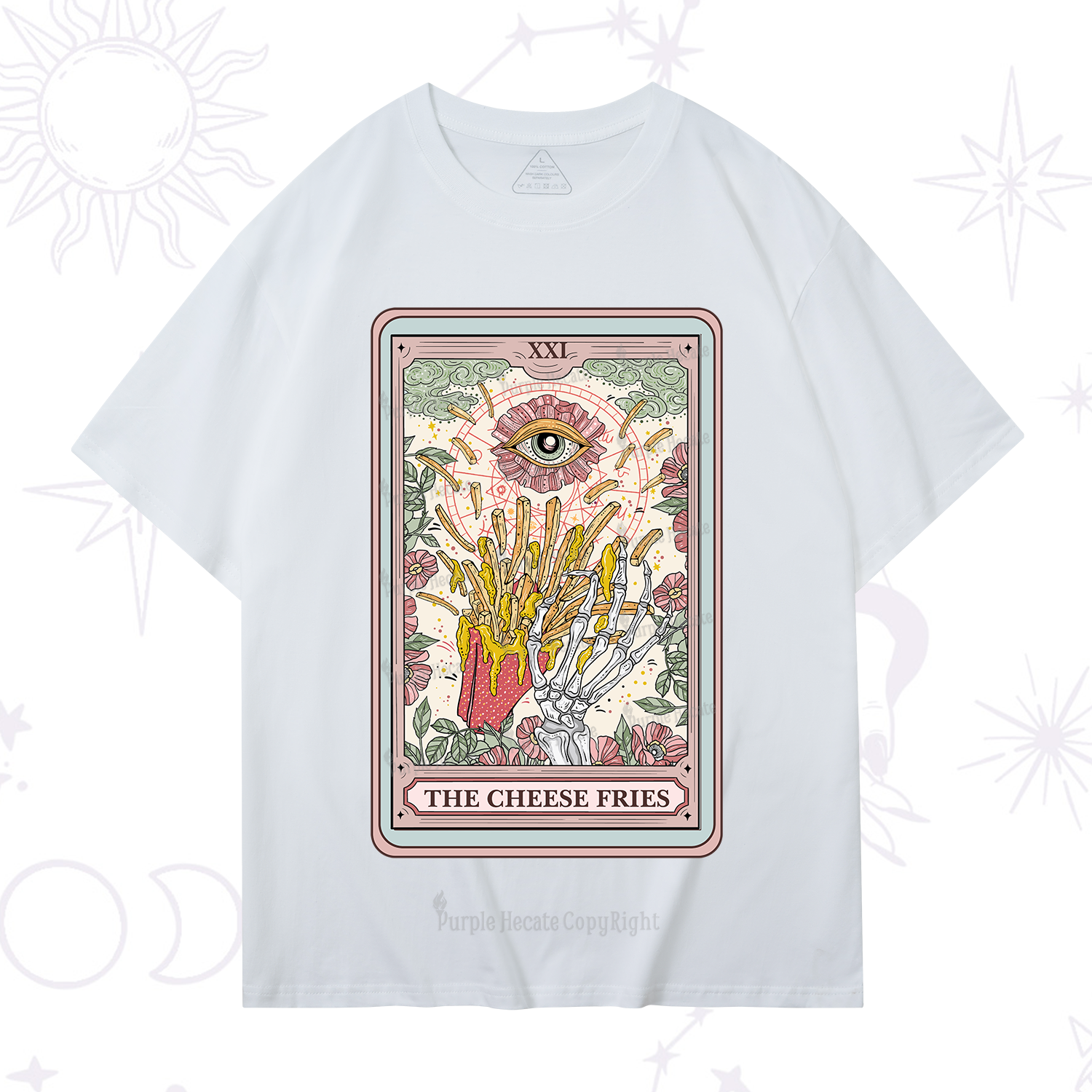 Purplehecate The Cheese Fries Tarot T-Shirt