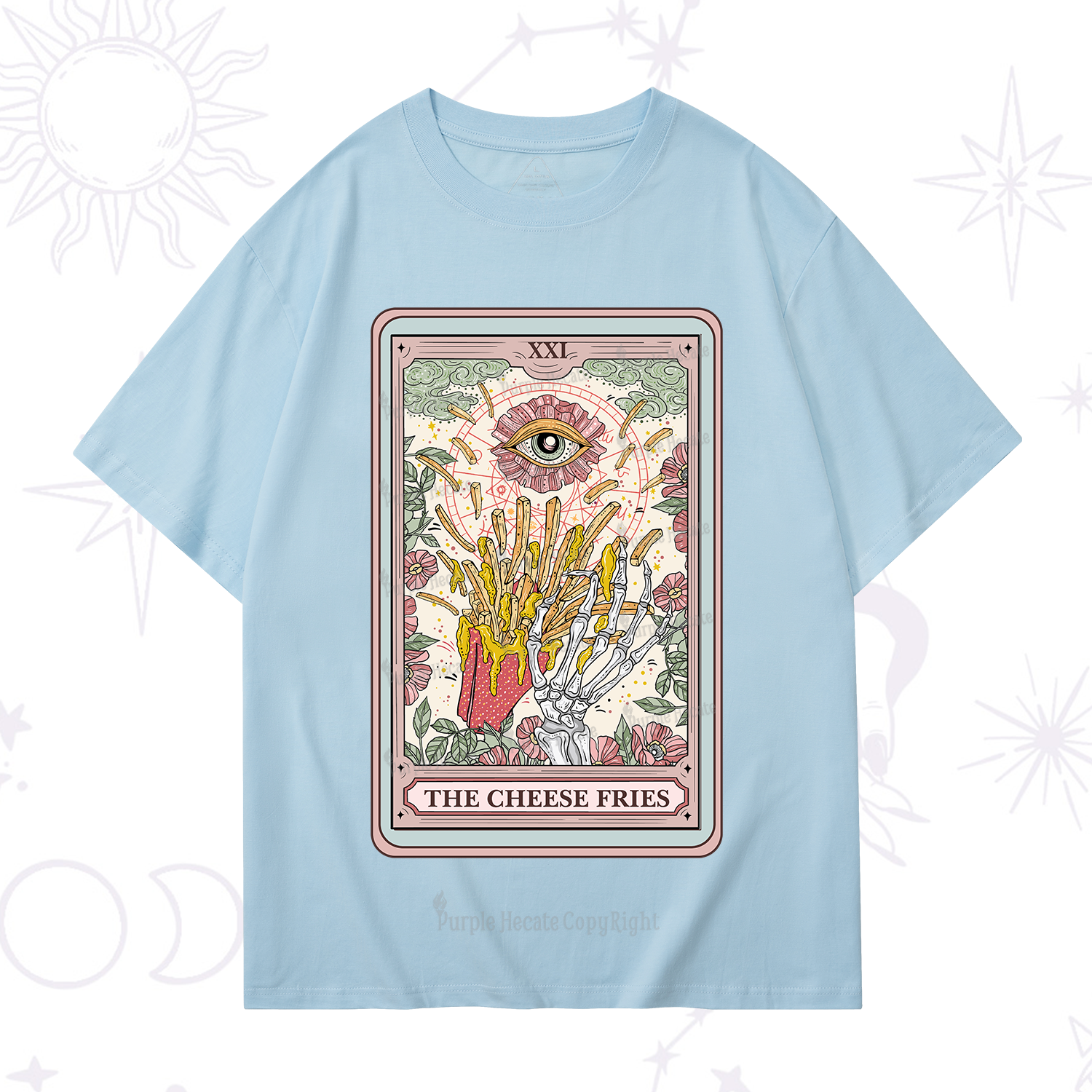 Purplehecate The Cheese Fries Tarot T-Shirt