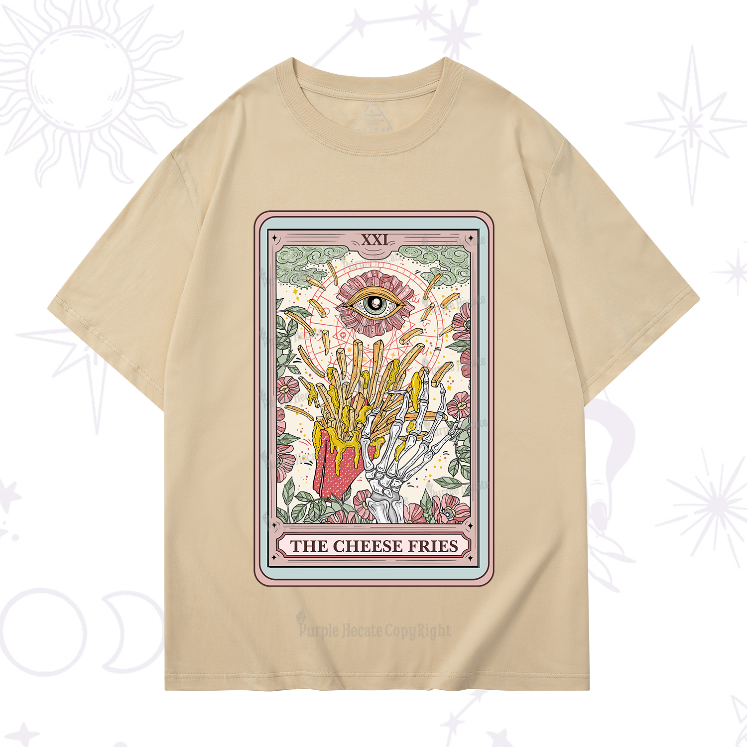 Purplehecate The Cheese Fries Tarot T-Shirt
