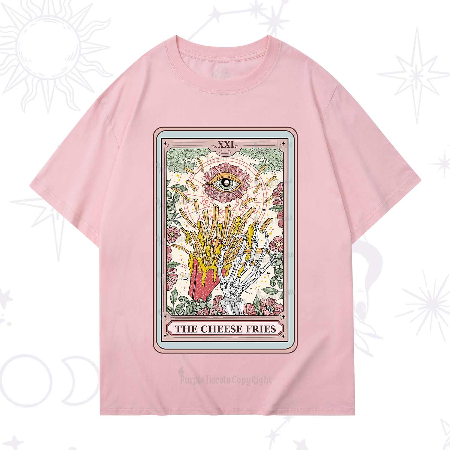 Purplehecate The Cheese Fries Tarot T-Shirt