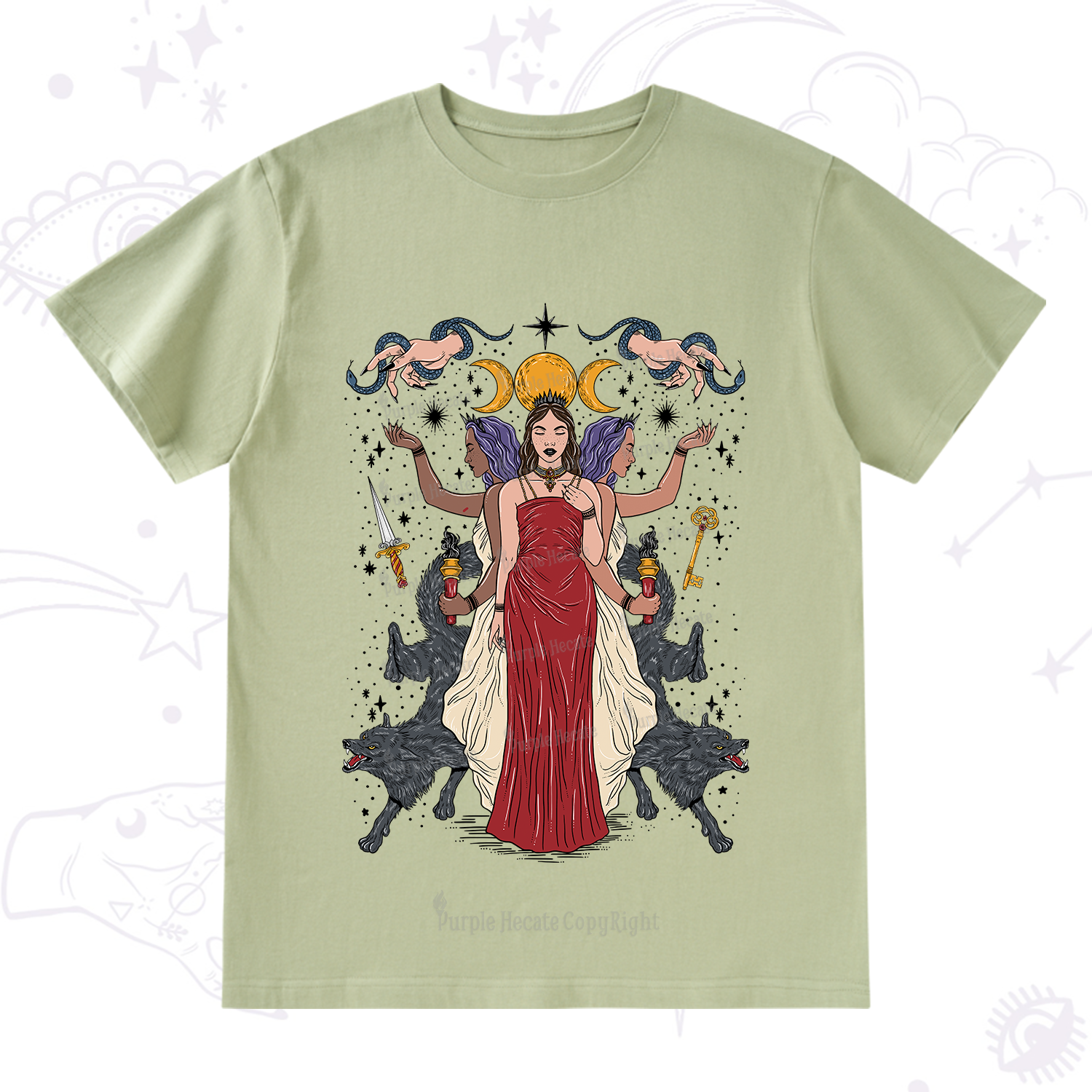 Purplehecate The Triple Goddess Hecate T-Shirt