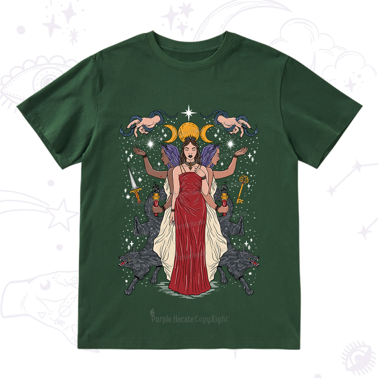 Purplehecate The Triple Goddess Hecate T-Shirt