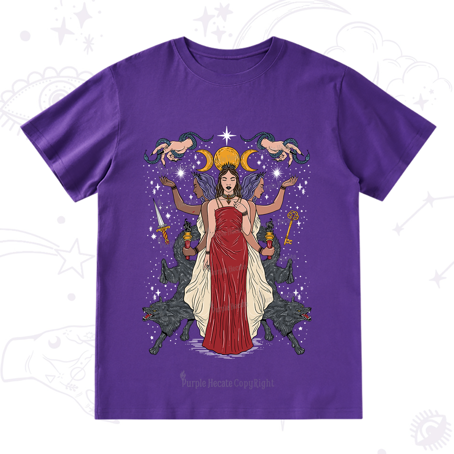 Purplehecate The Triple Goddess Hecate T-Shirt