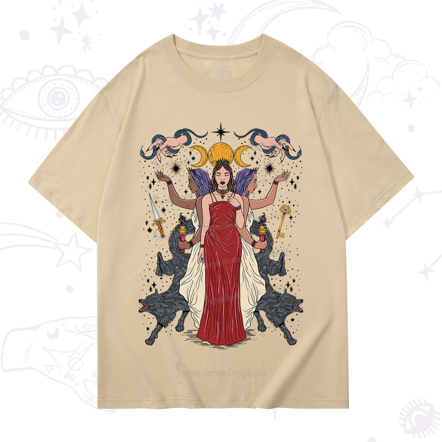 Purplehecate The Triple Goddess Hecate T-Shirt