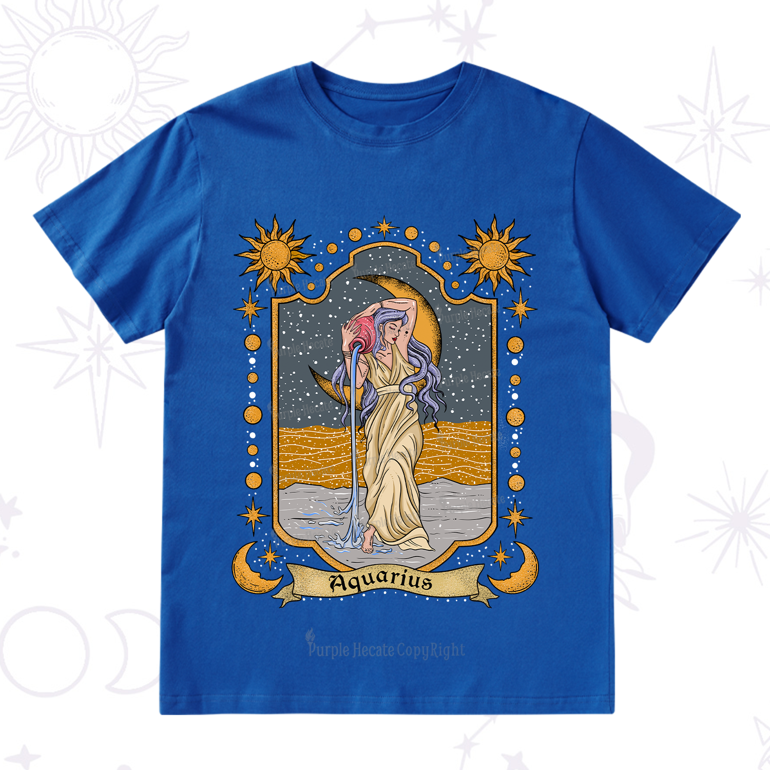 Purplehecate Aquarius Zodiac T-Shirt