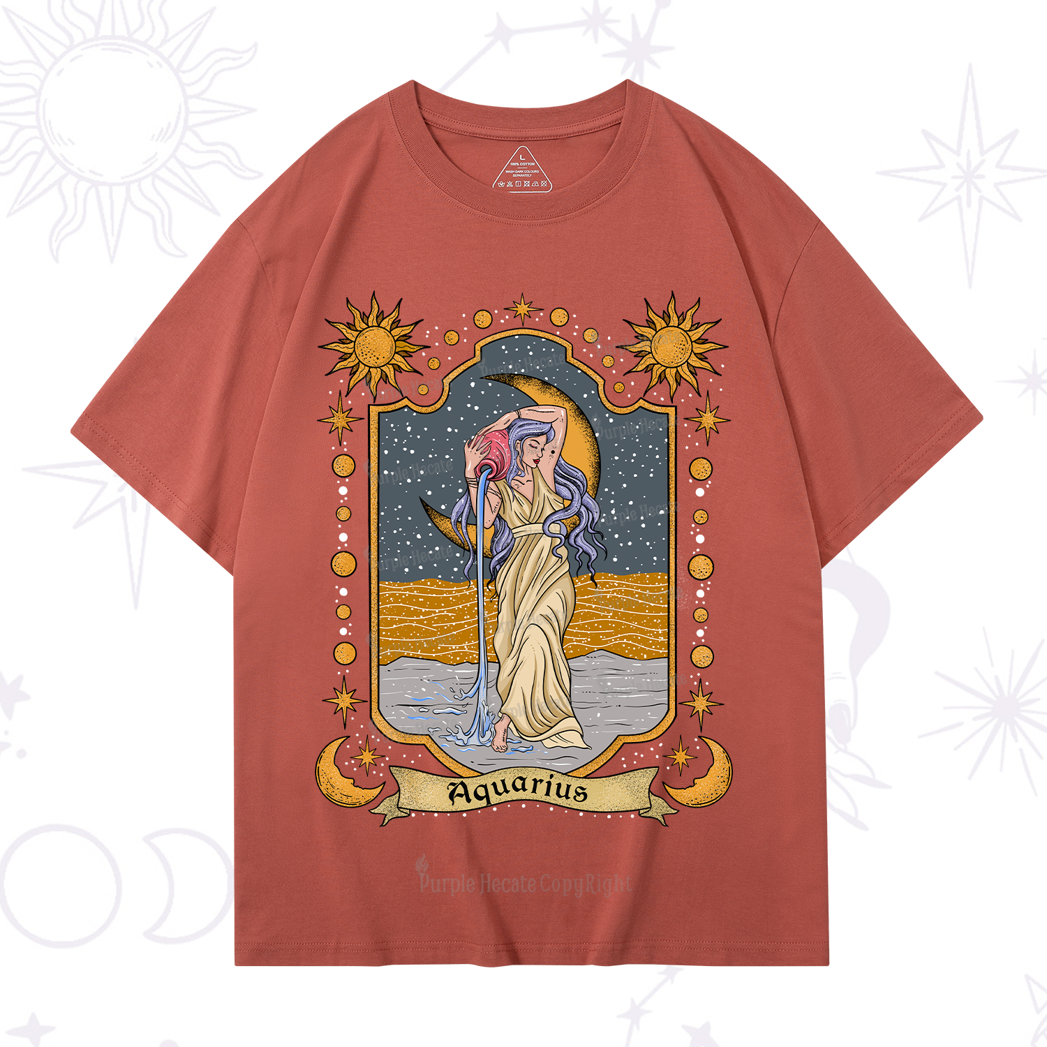 Purplehecate Aquarius Zodiac T-Shirt