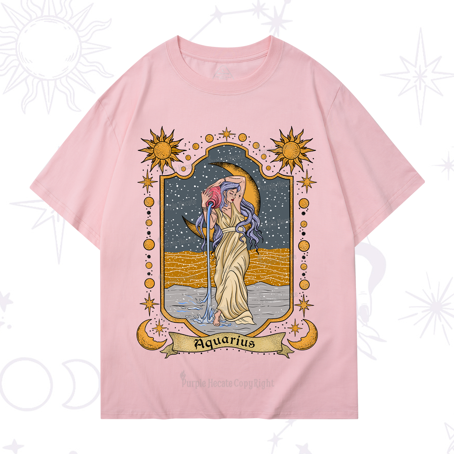 Purplehecate Aquarius Zodiac T-Shirt