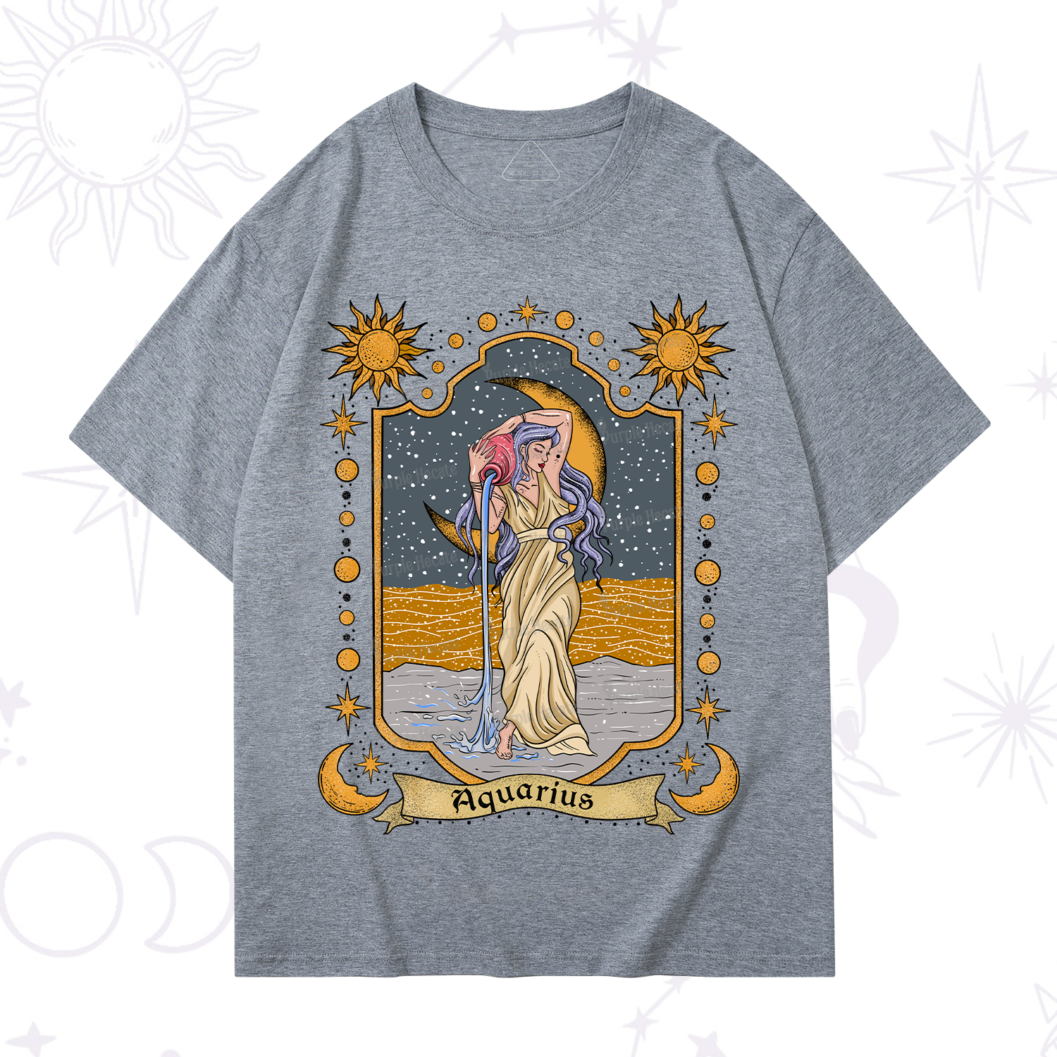 Purplehecate Aquarius Zodiac T-Shirt