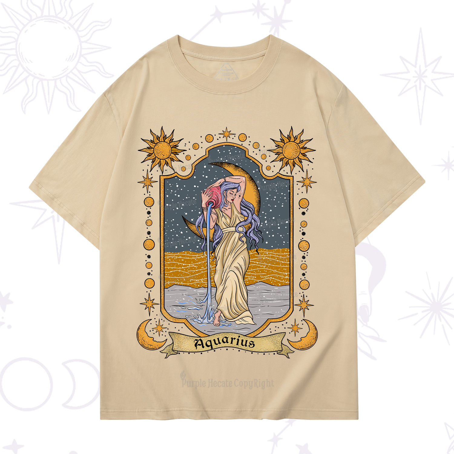 Purplehecate Aquarius Zodiac T-Shirt