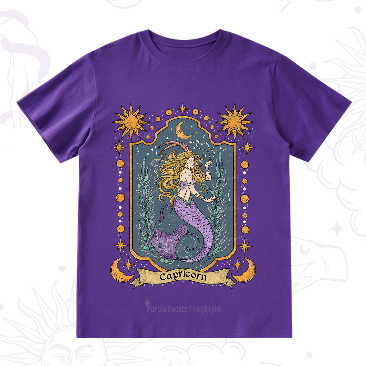 Purplehecate Capricorn Zodiac T-Shirt