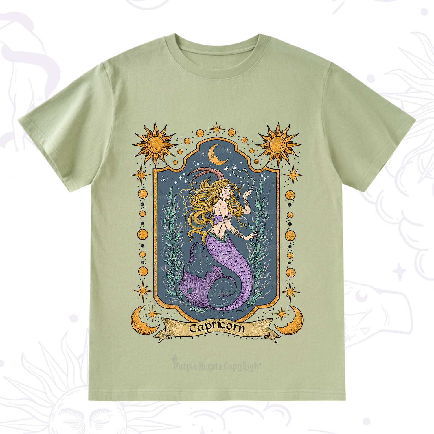 Purplehecate Capricorn Zodiac T-Shirt