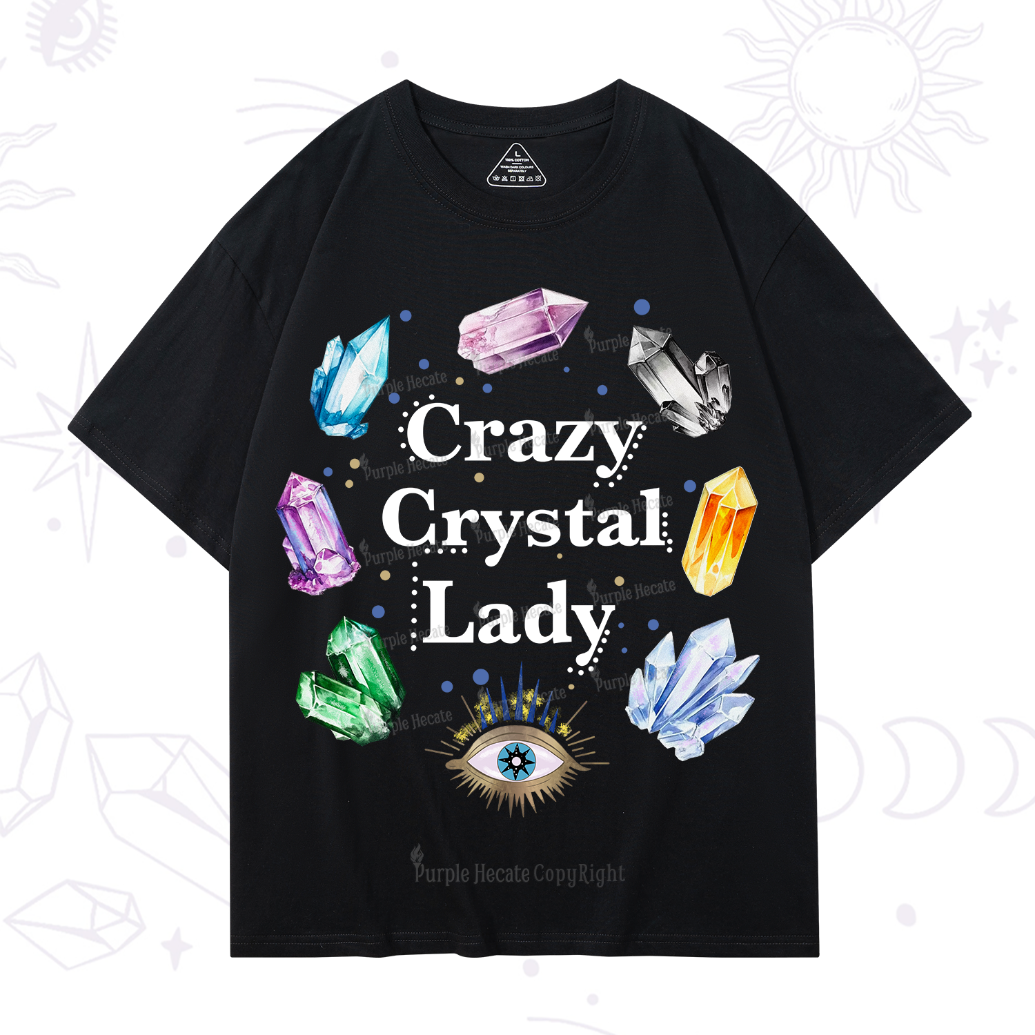 Purplehecate Crazy Crystal Lady T-Shirt