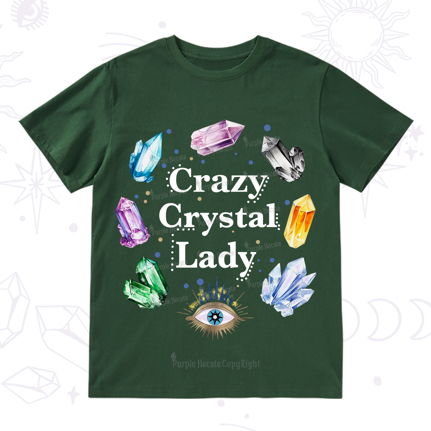 Purplehecate Crazy Crystal Lady T-Shirt